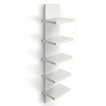 Bloddream 5 Tier Wall Shelves White