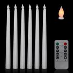 Taper Candle Lights, Battery Operated Led Candles Led Candles Flickering 6PCS Led Tall Candles Flameless Taper Candles With Remote Led Dinner Candles Warm For Wedding Christmas Valentine'S Day Party