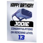 PERSONALISED Gaming Gamer VR Headset Birthday Card - Any Name & Age