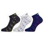 Adidas Men's Low Cut Cotton Blend Socks (Pack Of 3) (AD-0585 Anthra Mel/White/Navy Peony_Multicolor)