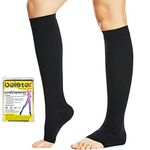 Beister Medical Open Toe Knee High Calf Compression Socks for Women & Men, Firm 20-30 mmHg Graduated Support Hosiery for Varicose Veins, Edema, Flight, Pregnancy （A Pair）