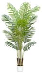 Artificial Palm Tree Indoor 5ft with White Pot,Realistic Leaves and Adjustable Branches and 12 Trunks, Faux Plants Indoor Tall - Ideal for Home Decor in Living Rooms, Offices, and Bedrooms (5FT Palm)