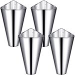 Lasnten 4 Pcs Poultry Restraining Cone Galvanized Steel Chicken Killing Cone Chicken Butchering Equipment Chicken Processing Equipment for Poultry Chicken Quail Birds, Easy to Clean