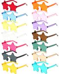 14 Pairs Star Shaped Rimless Sunglasses Frameless Star Sunglasses Transparent Candy Colour Glasses Tinted Eyewear Bachelorette Party Favours Photo Booth Props