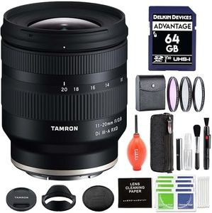 Tamron 11-20mm f/2.8 Di III-A RXD Lens for Sony E with Advanced Accessory and Travel Bundle | Tamron 6 Year USA Warranty | AFB060S-700 | Tamron 11-20mm Sony E