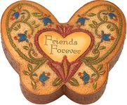 Country Soul Pavilion Gift Company 29031 Butterfly Keepsake Box, Friends Forever, 3-3/4 by 1 by 3-Inch