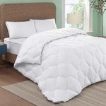 Serta Ocean Breeze Soft Down Alternative Bedding Comforter Duvet Insert with 4 Corner Loops for All Season, White, Twin/Twin XL