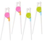 4 Pairs Kids Training Chopsticks,Right Learning Chopsticks for Children Toddler Beginners Right or Left Handed Reusable Chopstick Helper