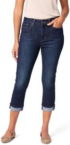 Levi Strauss Signature Gold Women's Mid-Rise Slim Fit Capris (Available in Plus), Dark Orbit, 28 Plus