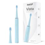 beatXP Vista Sonic Electric Toothbrush for Adults with 2 Brush Heads & 5 Cleaning Modes | Rechargeable Electric Toothbrush | 30000 strokes/min with Long Battery Life (Blue)