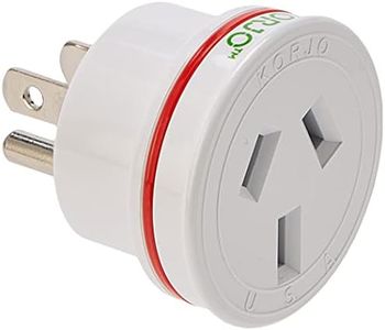 Korjo US Power Adapter, Suitable for USA, Canada, Uses AUS/NZ Appliances, White/Red