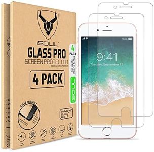 ISOUL Vetro temperato HD 9H e protezione antigraffio per iPhone 6s e iPhone 6 Confezione da 4