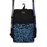 PHINIX Baseball and T-ball Backpack (Black&Blue-Without helmet bracket)