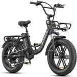 ENGWE L20 BOOST Electric Bike, 20‘’ ×4.0‘’ Fat Tire E-Bike for Adults 7 Speeds, 250W Motor 48V 13AhRemovable Battery Range up 120 km (Black)