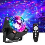 Party Lights Disco Ball Light,SPOOBOOLA Dj Disco Light Sound Activated Glow Party LED Light 6 Colors for Home Room Dance Parties Birthday Karaoke Halloween Christmas Wedding Show Club Decorations