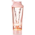 VOLTRX Premium Electric Protein Shaker Bottle, Made with Tritan - BPA Free - 24 oz Vortex Portable Mixer Cup/USB Rechargeable Shaker Cups for Protein Shakes for Workout, Fitness, Exercise (pink)