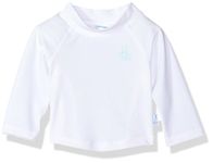 I-Play Long Sleeve Rashguard Shirt-White/Blue-4T