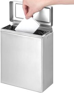 Sanitary Napkin Receptacle Wall Mounted Tampon Holder, Garbage Can for Bathroom Clean & Odor-Free Restroom for Home, Office & Public Restrooms (Stainless Steel)