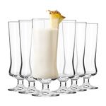 Krosno Pina Colada Cocktail Drinking Glasses | Set of 6 | 300 ML | Avant-Garde Collection | Gift Box | Perfect for Home, Bar and Kitchen Set | Dishwasher Safe