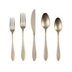 Cambridge 505020CWA12R Delia Champagne Satin 20-Piece Flatware Set