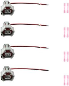 AUTO OCCASION Fuel Injector Replacement for Kia Mitsubishi Hyundai Infiniti Toyota Lexus Audi 35310-23600 4 Pack Fuel Injector Connectors Wiring Harness