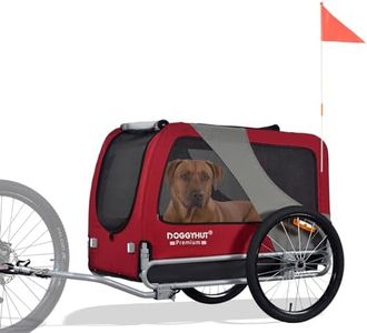 Doggyhut Premium XL Remorque pour Chiens Grande remorque vélo pour Chien 45 kg Centre de gravité Bas (Rouge)