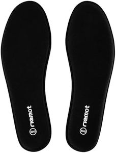 riemot Memory Foam Insoles for Men and Women,Replacement Shoe Inserts for Sports Shoes,Trainers,Sneakers,Work Boots, 10, Men Black