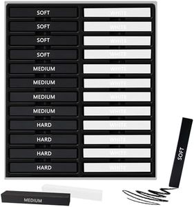 Dlicoda 24 Pcs Compressed Charcoal Sticks with Soft, Medium, Hard and White Charcoal, Square Charcoal Stick Kit for Drawing, Sketching and Shading (12 Black and 12 White)