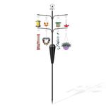 Birdfy Pole -Bird Feeders Hanging Station, Full-Metal Bird Feeding Station, Patented Squirrel-Proof Baffle, Bird Feeder Stand Heavy Duty Pole, 8 Adjustable Hangers, Rust-Resistant, Tools-Free Install
