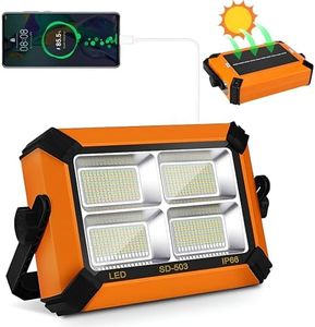 GIGAWATTS 30W LED Solar Flood Light 12Ah Battery Chip Technology Water Resistant Flush Mount Outdoor Lamp for Home Garden Terrace Parking Garage Basement Farms (Set of 1, Cool White)