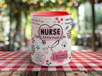 DAYS Nurse Affirmations Mug, Coloured Mug for Nurse, Gift for Nurse, Motivational Cup, Inspirational Mug for Nurse, Mug for Her, Positive Quotes