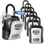 Lock Box for Keys - Lockbox for House Key, Lock Box with Combination for Real Estate, Car Keys - Hide a Key Lock Box for House Keys Waterproof Key Safe - Easy Installation (6 Pack)