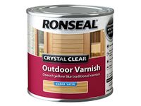 Ronseal CCODVS250 250 ml Crystal Outdoor Satin Finish Varnish - clear