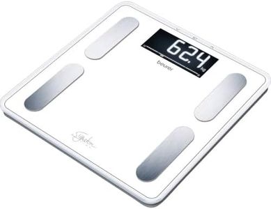 Beurer Balance diagnostique BF 400 blanche Signature Line, analyse corporelle précise pour un maximum de 10 personnes, avec très grand écran LCD inversé, capacité de charge jusqu'à 200 kg