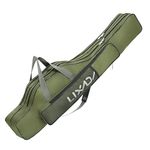 Lixada 100cm/130cm/150cm Fishing Bag Portable Folding Fishing Rod Reel Bag Fishing Pole Gear Tackle Tool Carry Case Carrier Travel Bag Storage Bag Organizer