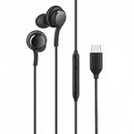 Type-C Earphones for OnePlus 12R / 12 R Earphones Original Like Wired in-Ear Headphones Stereo Deep Bass Headset Earbud with Type-C Audio Jack, Mic (CAK3, Black)