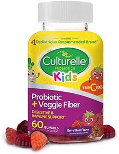 Culturelle Daily Probiotic for Kids + Veggie Fiber Gummies (Ages 3+) - 60 Count - Digestive Health & Immune Support – Berry Flavor with a Vitamin C Boost