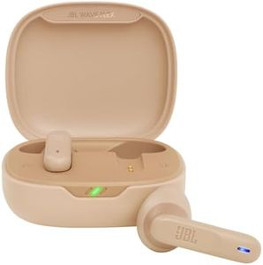 JBL Wave Flex In-Ear Wireless Earphones with IP54 and IPX2 Waterproofing, TalkThru and AmbientAware Technology and 32-Hour Battery Life, Beige