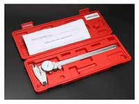 Accusize Industrial Tools 8 Inch x 0.001 Inch Stainless Steel Precision Dial Caliper in Fitted Box, P920-S218