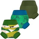BIG ELEPHANT Reusable Baby Swim Diapers – Adjustable, Easy-Wash Swimming Diaper 3pcs – Soft, Breathable, Waterproof Swim Wear for Boys, 4T
