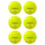 AIRAVAT Premium Outdoor Pickleball Balls, 40 Hole Pickleball Basic Balls, Perfectly Balanced, High Bounce True Flight, Durable (Neon- Pack of 6)