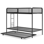 DHP Isaiah Triple Twin Metal Bunk Bed, Black