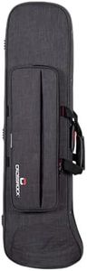 Crossrock Lightweight Foam Case for Tenor Trombone (F-Attachment or Straight) | Oxford Exterior, Plush Interior, Backpack Straps – Dark Grey (CRP200TBDG)