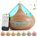 VAAGHANM Essential Oil Diffuser 500ML, Diffiser with Remote Control,4 Timers,Waterless Auto Off,14 LED Lights,2 Fog Modes,for Large Room