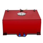DNA MOTORING 20 Gallons Aluminum Top-Feed Fuel Cell Gas Tank 24" (L) x 19.75" (W) x 10" (H),ALU-FT-T8-ALU-RD