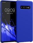 kwmobile Case Compatible with Samsung Galaxy S10 Plus / S10+ Case - TPU Silicone Phone Cover with Soft Finish - Baltic Blue