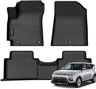 Wailtnb Floor Mats Custom for Kia Soul 2023 2022 2021 2020 All Weather Protection TPE Waterproof Non-Slip Durable Floor Liners Fits Front& 2nd Row Full Set Black Accessories