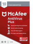 McAfee AntiVirus Plus 10 Device [Activation Card by mail]