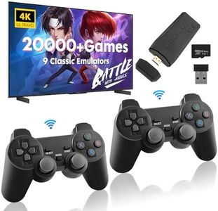 Retro Gaming Console Game Stick 4k Wireless Retro Game Console Stick with Built-in 9 Emulators, 20000+ Games, 4k Hdmi Output, and 2.4GHz Wireless Controller, Plug and Play Video Games for TV