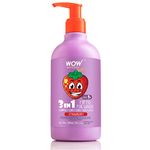 WOW Skin Science Kids Tip To Toe Wash - Shampoo - Conditioner - Body Wash - No Parabens, Sulphate, Silicones, Mineral Oil Or Color - Strawberry, 300 ml